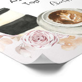 Boho Liefde Bruist Bruids Bruiloft Mimosa Bar Bord Poster (Hoek)