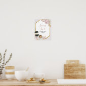 Boho Liefde Bruist Bruidsborrel Liefde is Zoet Poster (Keuken)