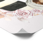 Boho Liefde Bruist Bruiloft Bruidsuitnodiging Welk Poster (Hoek)