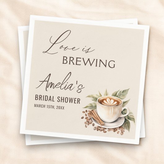 Boho Liefde Bruist Bruiloft Coffee Bridal Shower Servet