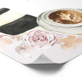 Boho Liefde Bruist Bruiloft Drinken Bord Poster (Hoek)