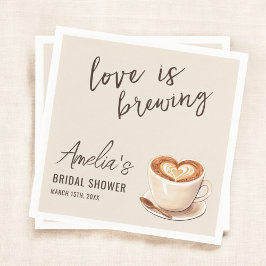 Boho Liefde Bruist Bruiloft Koffie Bruidsmeisjesfe Servet