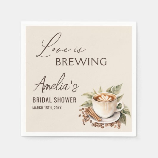 Boho Liefde Bruist Bruilofts Bruidsmeisjes koffie Servet (Voorkant)