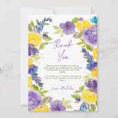 Boho liefde in bloei lavendel floraal vrijgezellen bedankkaart (Voorkant)