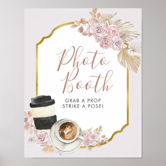 Boho Liefde is Bruisend Fotohokje Bord Poster (Voorkant)