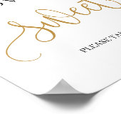 Boho-liefde is een zoet teken. Duw roze florale gr Poster (Hoek)