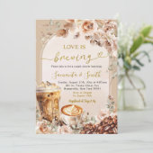 Boho liefde is het brouwen van espresso koppels do kaart (Staand voorkant)