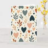 Boho Liefdes Hartjes Bladeren Kaart (Gele Bloem)