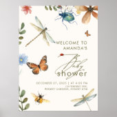 Boho Liefdesbeest Insecten Libelle baby shower Poster (Voorkant)