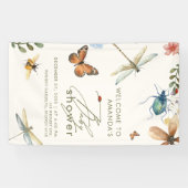 Boho Liefdesbug Insecten Libelle baby shower Spandoek (Horizontaal)