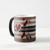 Boho Liefdeshart Pijlen Brei Kleur Morphing Mok (Voorkant links)