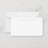 Boho Light Blue Waterverf Floral Gift Enclosure Notitiekaartje (Voorkant)