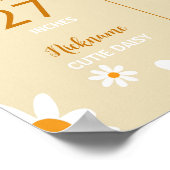 Boho Light Daisy 1e Verjaardagsfeest Mijlpaal teke Poster (Hoek)