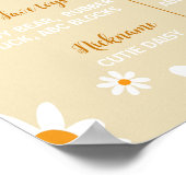 Boho Light Daisy 1e Verjaardagsfeest Mijlpaal teke Poster (Hoek)