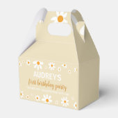 Boho Light Daisy 1e Verjaardagsfeestje Favor Box Bedankdoosjes (Achterkant)