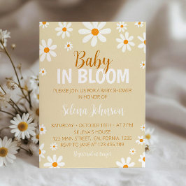 Boho Light Daisy Baby shower Uitnodiging