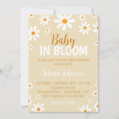 Boho Light Daisy Baby shower Uitnodiging (Voorkant)