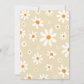 Boho Light Daisy Eerste Verjaardagsfeestuitnodigin Kaart (Achterkant)