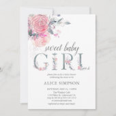 Boho Light Soft Pink Baby Girl Shower Kaart (Voorkant)