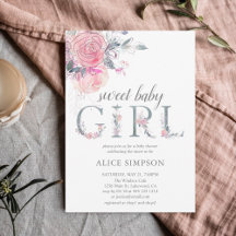 Boho Light Soft Pink Baby Girl Shower