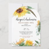 Boho Lights Achtertuin BBQ Verjaardagsfeest Kaart (Voorkant)