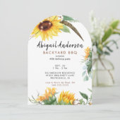 Boho Lights Achtertuin BBQ Verjaardagsfeest Kaart (Staand voorkant)