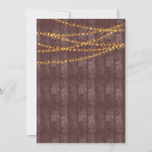 Boho Lights Pumpkin Rehearsal Dinner Invite Kaart (Achterkant)