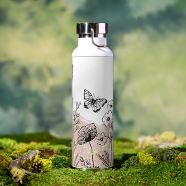 Boho Lijn Kunst Bloemen Waterfles