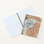 Boho lijn kunst vrouw notitieboek (Binnen)