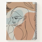 Boho lijn kunst vrouw notitieboek (Achterkant)