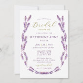 Boho Lijst Elegant Lavender Gold Vrijgezellenfeest Kaart (Voorkant)