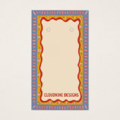 Boho Lijst Oorbel Ketting Sieraden Display Kaart (Voorkant)