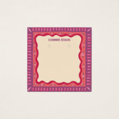 Boho Lijst Oorbel Ketting Sieraden Display Kaart (Voorkant)