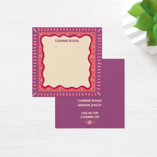 Boho Lijst Oorbel Ketting Sieraden Display Kaart (Bureau)