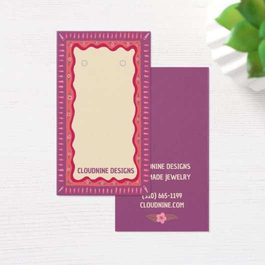 Boho Lijst Oorbel Ketting Sieraden Display Kaart (Bureau)