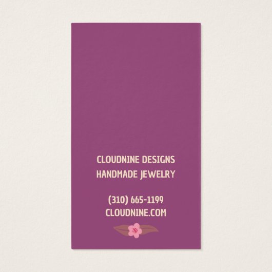 Boho Lijst Oorbel Ketting Sieraden Display Kaart (Achterkant)