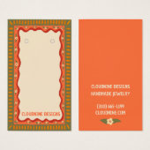 Boho Lijst Oorbel Ketting Sieraden Display Kaart (Voorkant /achterkant)