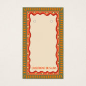 Boho Lijst Oorbel Ketting Sieraden Display Kaart (Voorkant)