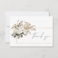 Boho Lijst Palmblad & Pampasgras & Beige Bloemen
