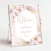 Boho lijst pampas baby shower welkom poster
