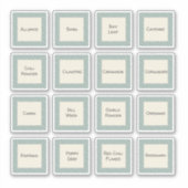 Boho Lijst Spice Labels, op maat gesneden vinylSti Sticker (Voorkant)