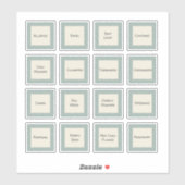 Boho Lijst Spice Labels, op maat gesneden vinylSti Sticker (Vel)