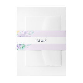  Boho Lila Bloemen Trouwen Waterverf Art Uitnodigingen Wikkel