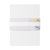 Boho Lila Bloemen Trouwen Waterverf Art Uitnodigingen Wikkel (Achterkant Voorbeeld)