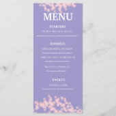 Boho Lila en gouden Quinceañera Menu (Achterkant)