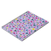 Boho Lila Floral patroon Notitieboek (Linkerzijde)
