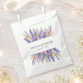 Boho Lila Waterverf Wildflower Wedding Bedankzakje (Geknipt)