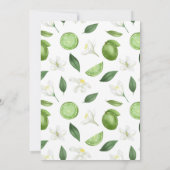 Boho Limes Waterverf Floral Vrijgezellenfeest Kaart (Achterkant)