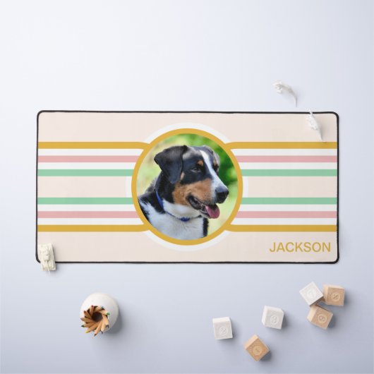 Boho Line Art Hond Foto Bureaumat (Kindertafel)