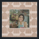Boho Line Pattern in Terracotta Custom Photo Lijst Imitatie Canvas Print<br><div class="desc">Boho Line Pattern in Terracotta Custom Photo Lijst Canvas Print</div>